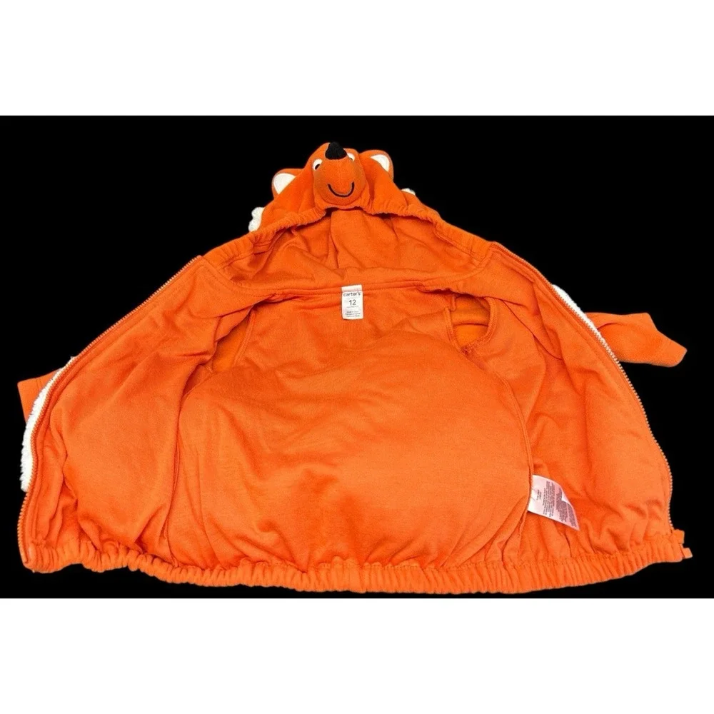 Carter's 12 Months Baby Fox Forest Friend Plush‎ Halloween Costume Zip Up Hoodie